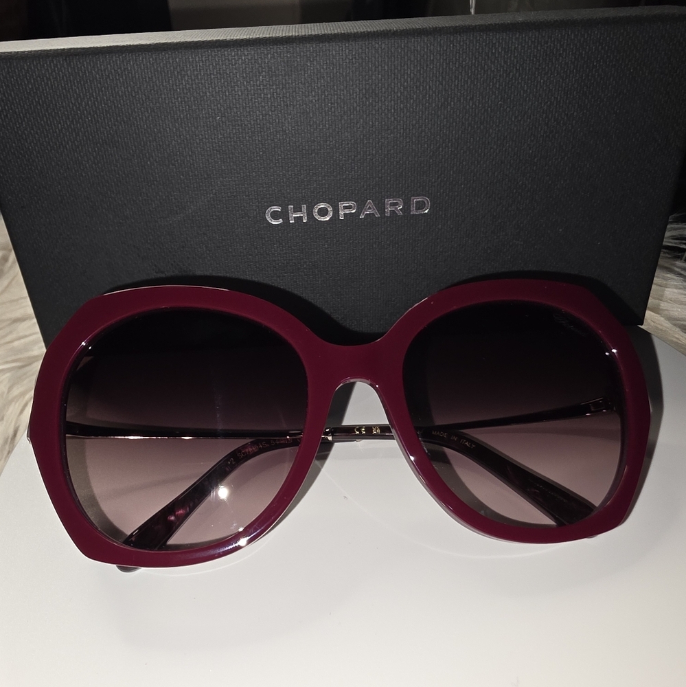 Chopard Burgundy Sunglasses Authentic